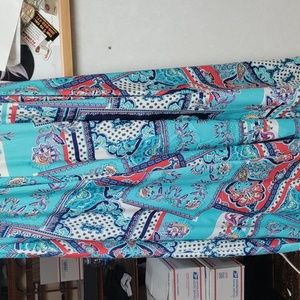 Mi nouveau maxi skirt size large bright colorful light weight skirt